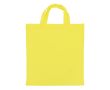 Sac de courses OEKO-TEX coloré avec poignées courtes 140 g/m2 couleur jaune