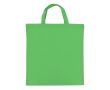 Sac de courses OEKO-TEX coloré avec poignées courtes 140 g/m2 couleur vert lime
