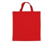 Sac de courses OEKO-TEX coloré avec poignées courtes 140 g/m2 couleur rouge