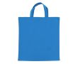 Sac de courses OEKO-TEX coloré avec poignées courtes 140 g/m2 couleur bleu