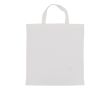 Sac de courses OEKO-TEX coloré avec poignées courtes 140 g/m2 couleur blanc
