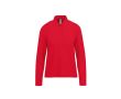 Polo classique pour femme en coton piqué à manches longues 180 g/m² couleur rouge