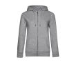 Sweat-shirt pour femme en coton avec fermeture éclair 280 g/m² B&C couleur gris clair