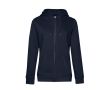 Sweat-shirt pour femme en coton avec fermeture éclair 280 g/m² B&C couleur bleu marine