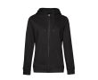 Sweat-shirt pour femme en coton avec fermeture éclair 280 g/m² B&C couleur noir