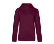 Sweat-shirt pour femme en coton et polyester recyclé 280 g/m² B&C couleur grenat