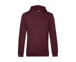 Sweat moderne en coton biologique avec capuche 280 g/m² B&C couleur bordeaux