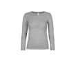 T-shirt pour femme à manches longues en coton 145 g/m² B&C couleur gris chiné