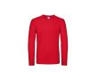 T-shirt pour homme à manches longues en coton 145 g/m² B&C couleur rouge