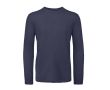 T-shirt pour homme à manches longues en coton biologique B&C couleur bleu marine