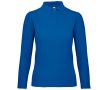 Polo basique pour femme à manches longues en coton 180 g/m² B&C couleur bleu roi