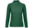 Polo basique pour femme à manches longues en coton 180 g/m² B&C couleur vert foncé