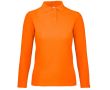 Polo basique pour femme à manches longues en coton 180 g/m² B&C couleur orange