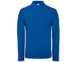 Polo pour homme à manches longues en coton 180 g/m² B&C couleur bleu roi