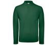 Polo pour homme à manches longues en coton 180 g/m² B&C couleur vert foncé