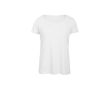T-shirt pour femme en polyester et coton 130 g/m² B&C couleur blanc