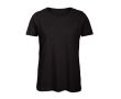T-shirt pour femme en coton biologique à manches courtes 140 g/m² B&C couleur noir