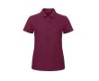 Polo pour femme en coton piqué à manches courtes 180 g/m² B&C couleur bordeaux