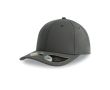 Casquette en polyester recyclé avec fermeture velcro 255 g/m² couleur gris foncé