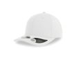 Casquette en polyester recyclé avec fermeture velcro 255 g/m² couleur blanc
