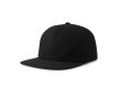 Casquette vintage en coton recyclé avec visière plate 260 g/m² couleur noir