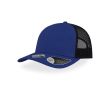 Casquette en coton recyclé à 6 panneaux avec maille arrière 250 g/m² couleur bleu roi