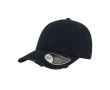 Casquette en coton style américain années 90 avec effet usé 280 g/m² couleur bleu marine