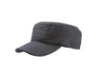 Casquette en coton de style militaire avec fermeture velcro 235 g/m² couleur gris foncé