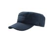 Casquette en coton de style militaire avec fermeture velcro 235 g/m² couleur bleu marine