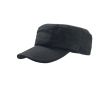 Casquette en coton de style militaire avec fermeture velcro 235 g/m² couleur noir