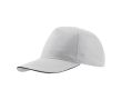 Casquette en coton léger avec visière contrastée en couleur 160 g/m² couleur blanc