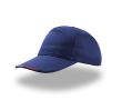Casquette en coton coloré avec drapeau italien sur la visière couleur bleu roi