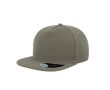 Casquette partiellement en laine avec visière plate 400 g/m² couleur gris clair