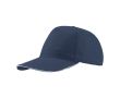 Casquette en coton léger avec visière contrastée en couleur 160 g/m² couleur bleu marine