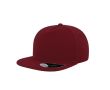Casquette partiellement en laine avec visière plate 400 g/m² couleur bordeaux