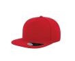 Casquette partiellement en laine avec visière plate 400 g/m² couleur rouge