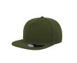 Casquette partiellement en laine avec visière plate 400 g/m² couleur vert olive