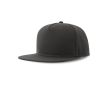 Casquette en polyester recyclé avec visière plate 5 panneaux 300 g/m² couleur gris foncé