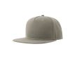 Casquette en polyester recyclé avec visière plate 5 panneaux 300 g/m² couleur gris clair