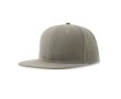 Casquette en sergé de polyester recyclé avec visière plate 300 g/m² couleur gris clair
