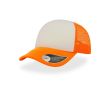 Casquette en polyester avec visière incurvée et rembourrée 80 g/m² couleur orange fluorescent