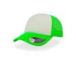 Casquette en polyester avec visière incurvée et rembourrée 80 g/m² couleur vert fluorescent