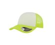 Casquette en polyester avec visière incurvée et rembourrée 80 g/m² couleur jaune fluorescent