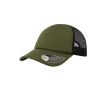 Casquette en polyester avec visière incurvée et rembourrée 80 g/m² couleur vert olive