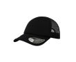 Casquette en polyester avec visière incurvée et rembourrée 80 g/m² couleur noir