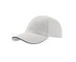 Casquette en coton taille unique avec fermeture à boucle 250 g/m2 couleur blanc