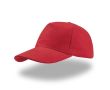 Casquette en sergé de coton brossé avec fermeture arrière à boucle couleur rouge