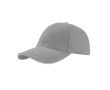 Casquette en coton taille unique avec fermeture à boucle 250 g/m2 couleur gris clair