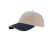 Casquette en coton taille unique avec fermeture à boucle 250 g/m2 couleur beige