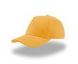 Casquette pour enfants en coton à 5 panneaux avec fermeture velcro couleur jaune